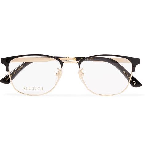 gucci eyeglasses gold and black|Gucci gold rimmed glasses.